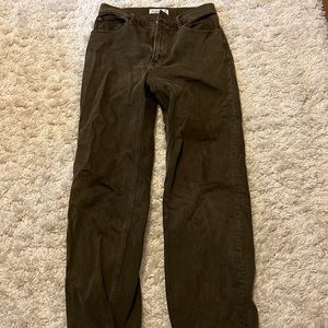Brown denim jeans